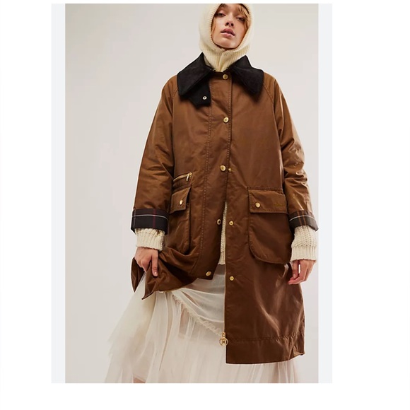 Barbour Tan townfield Waxed Jacket - Picture 4 of 11